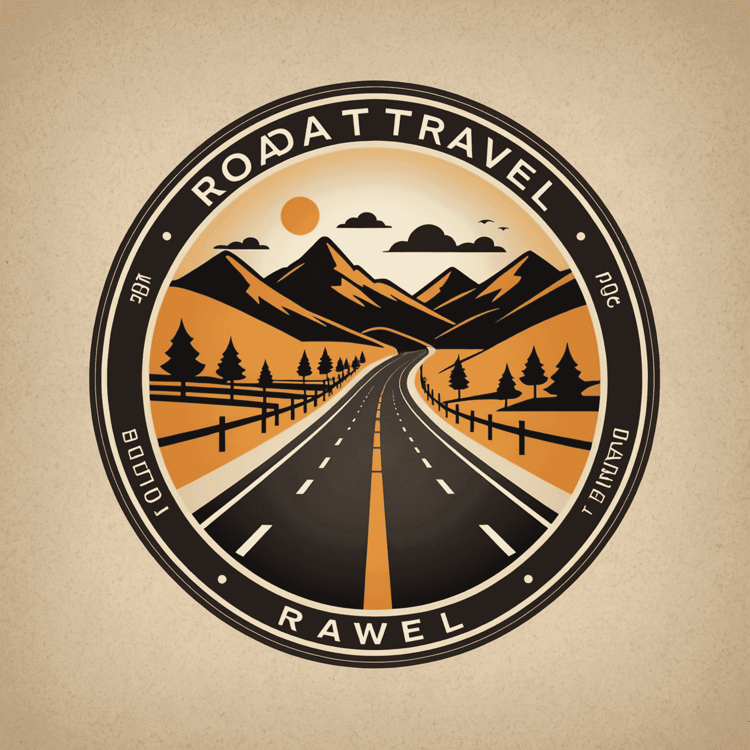 RoadTransTravel logo featuring a stylized road and travel elements