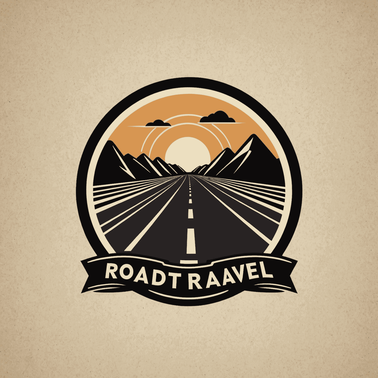 RoadTransTravel logo featuring a stylized road and travel elements