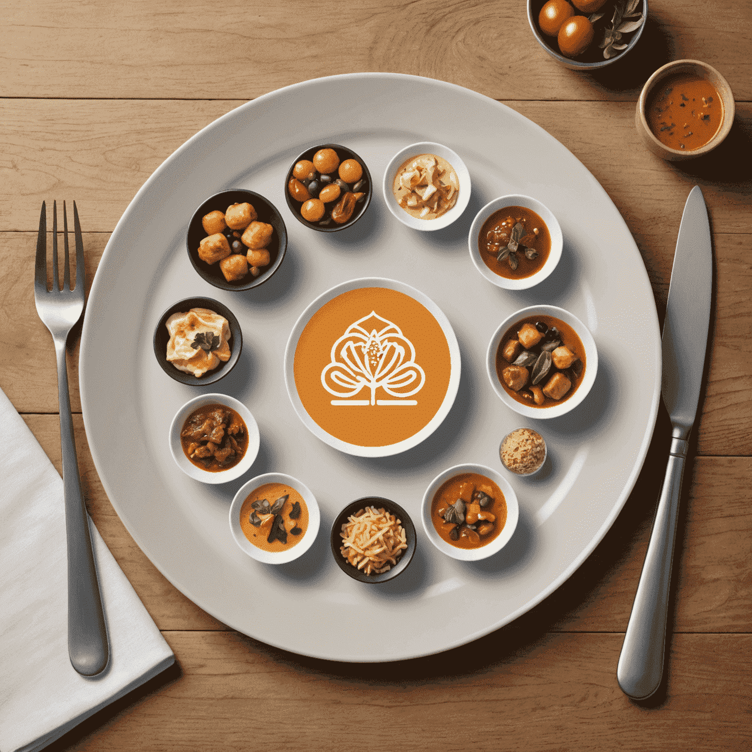 A digital gift card for UAE restaurants, showing various cuisine icons and a plate with cutlery