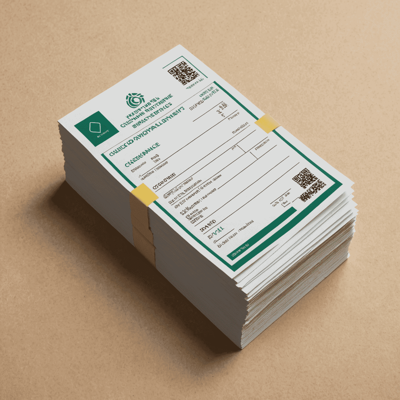 A stack of bills with a checkmark, symbolizing easy bill payment services in UAE