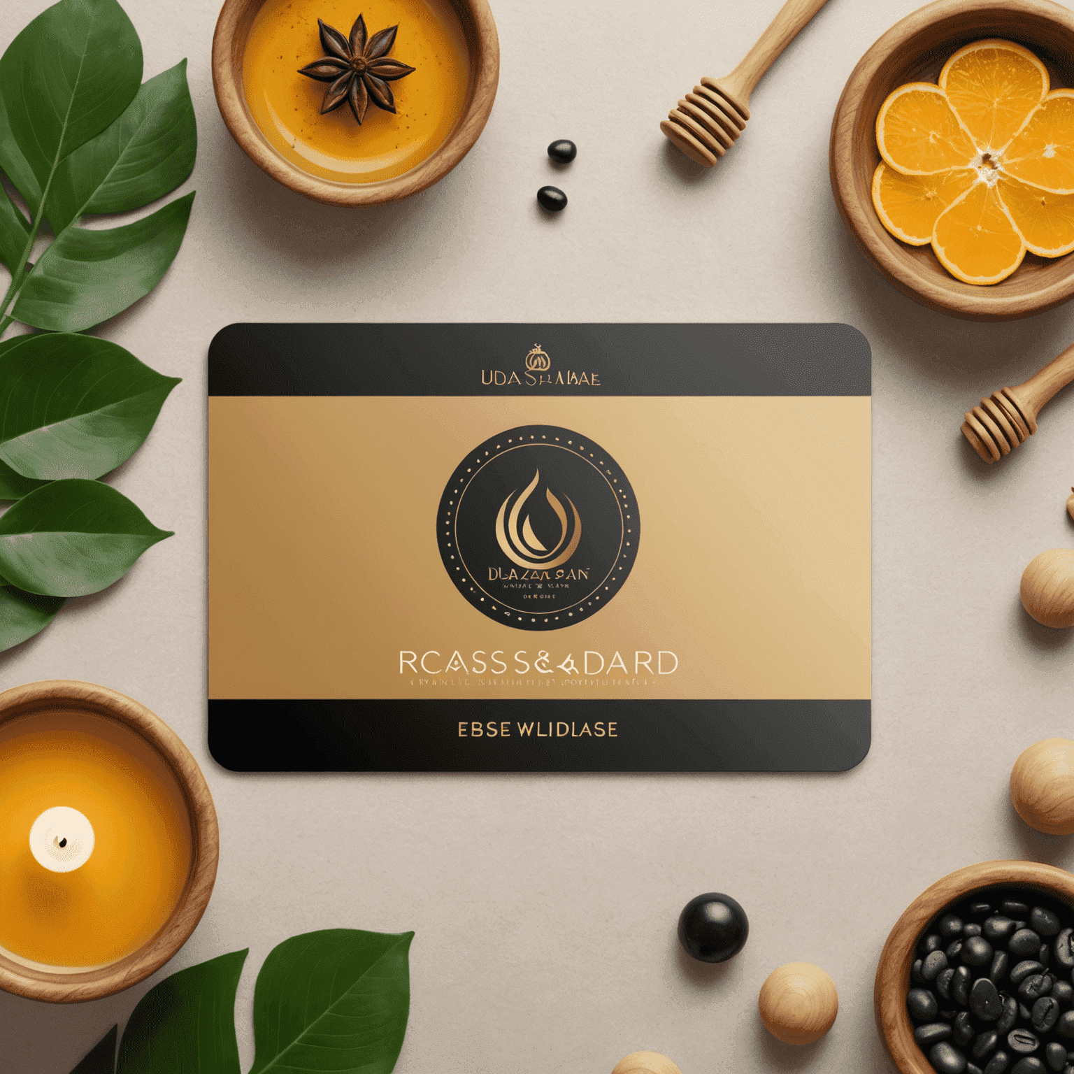 A digital gift card for UAE spas and wellness centers, showing relaxation and massage icons